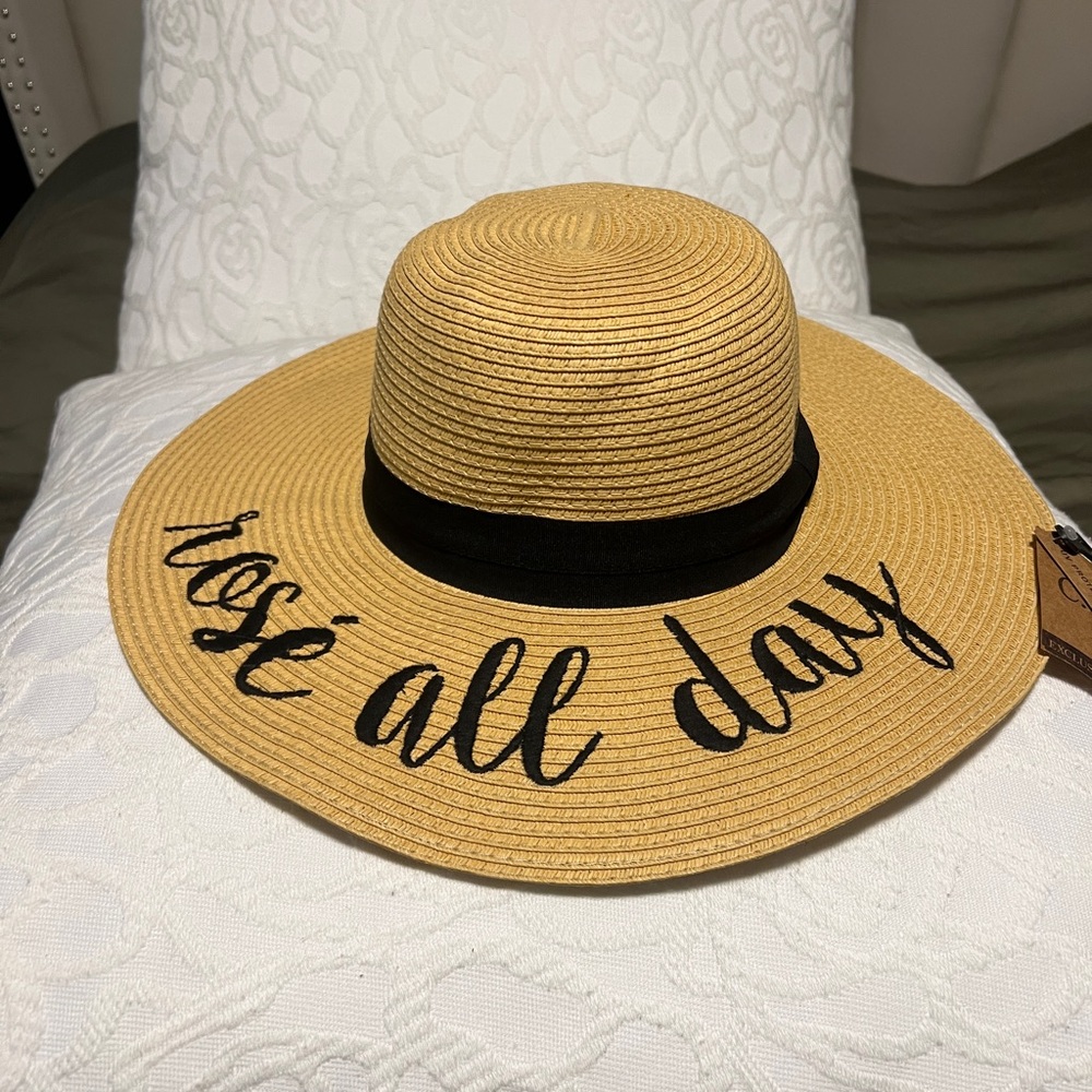 NWT Rosé All Day Floppy Sun Hat